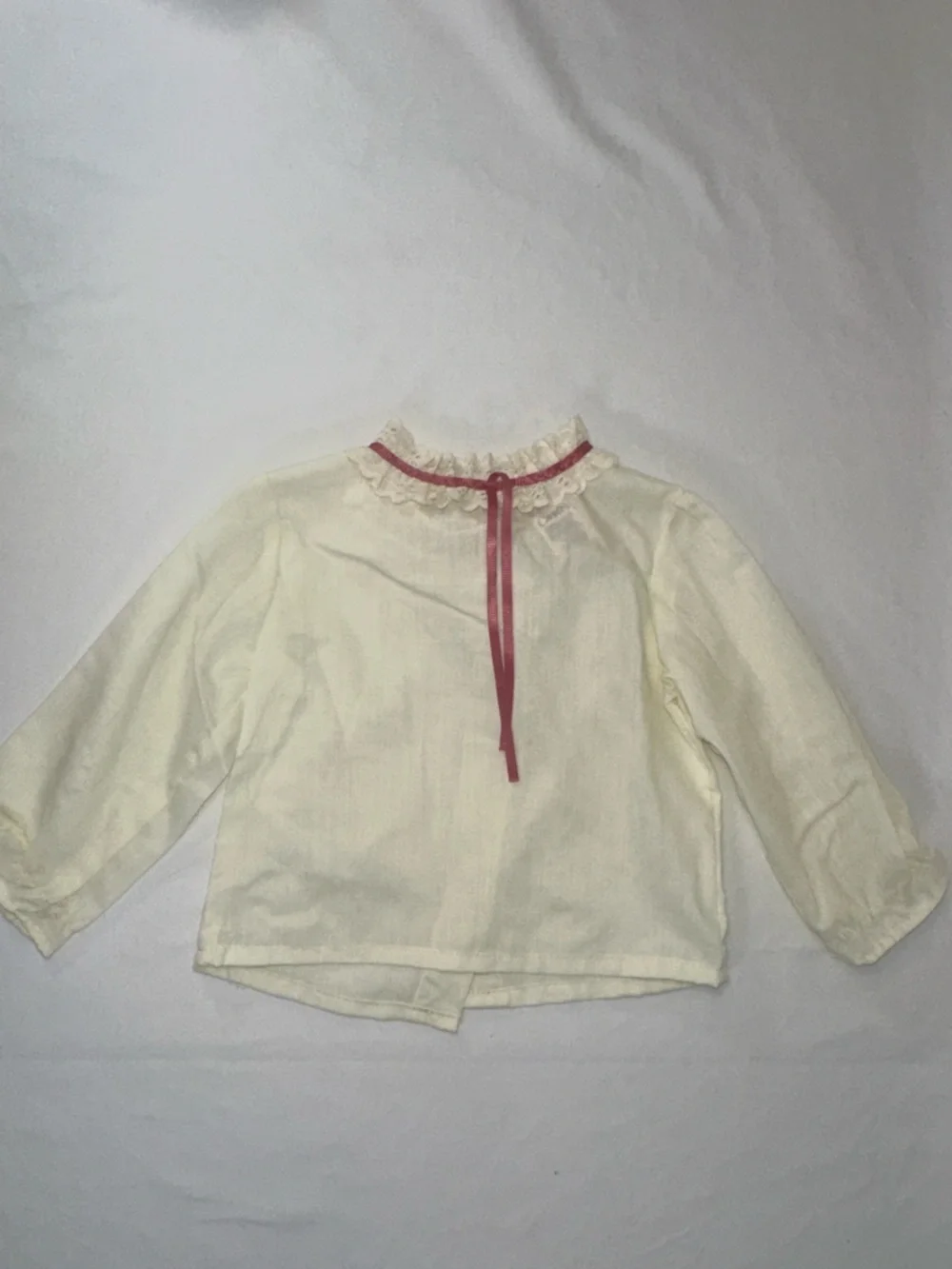 Vintage Carters Baby Blouse Size 12 Months Made in USA Lace Collar Top